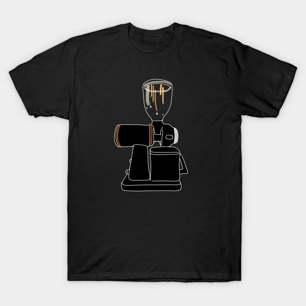 Black Coffee Grinder T-Shirt by Walcott